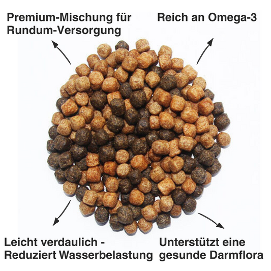 Profifutter Mix OSW 15 kg Luxus-Koifutter Orange Spirulina Wheat Germ