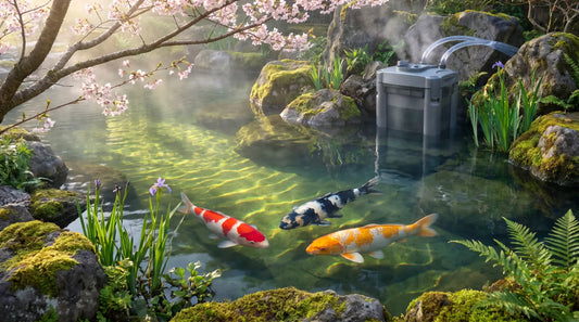 Koiteich im Frühjahr erwacht – biologischer Teichfilter starten mit TRIPOND Filterbakterien