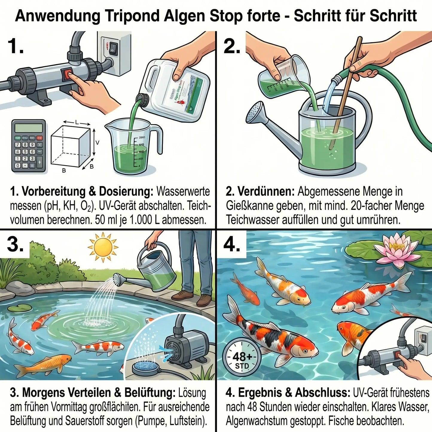 Algen Stop forte Anwendung
