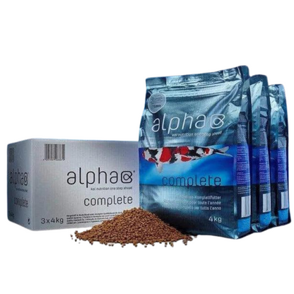 Alpha Complete Premium Koifutter 12 kg Großgebinde – Ganzjahresfutter mit Spirulina und Lachsmehl für Koi
