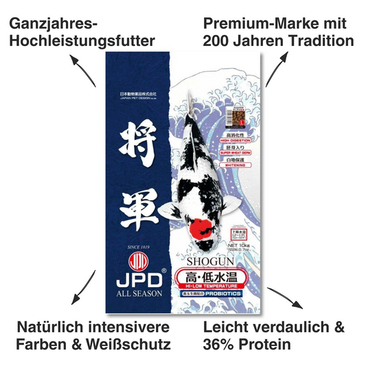 JPD Shogun Ganzjahres Koifutter 10 kg Beutel