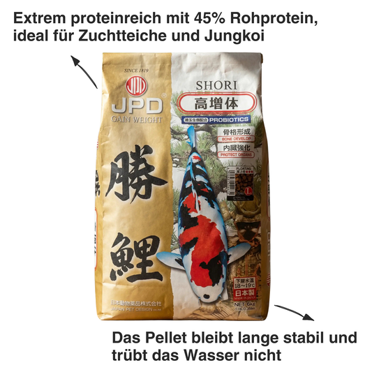 Japan Pet Design JPD Shori – Wachstumsfutter Koi mit Probiotika & 16 mg AstaxanthinAstaxanthin