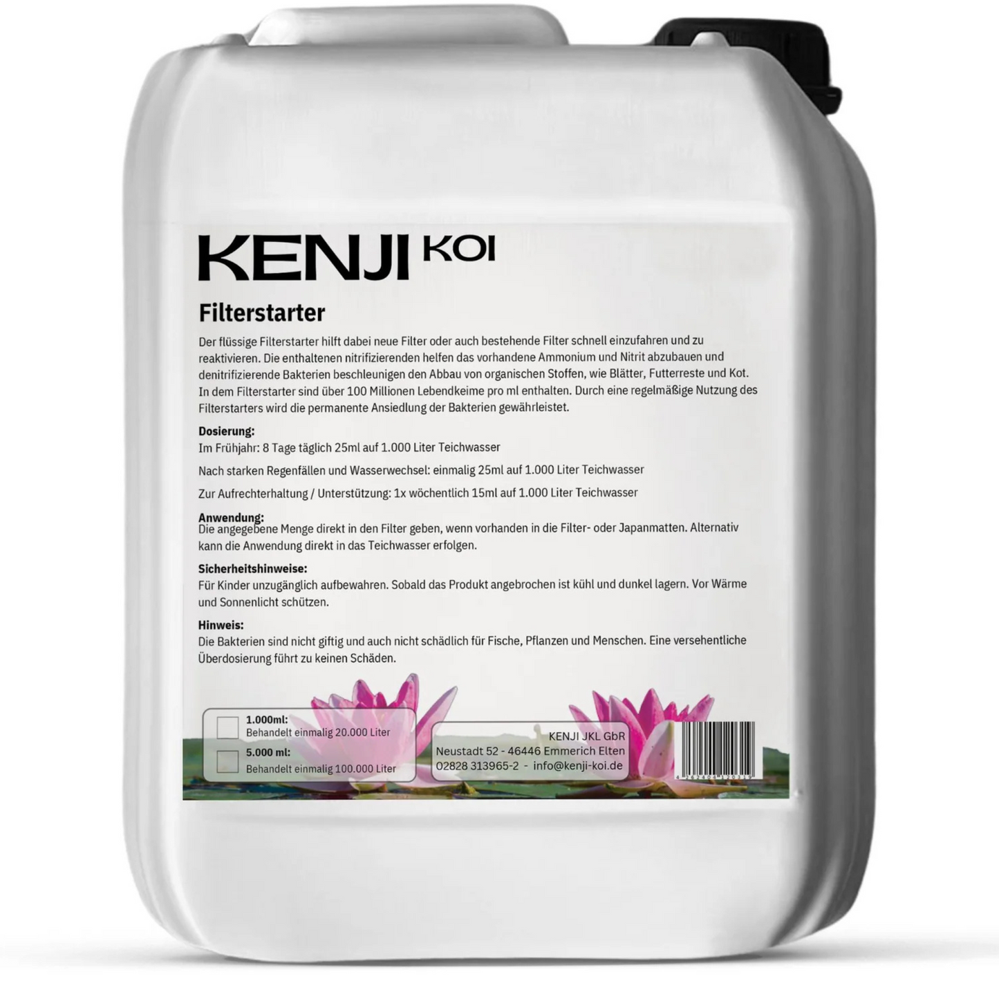 KENJI KOI Filterstarter – Starterbakterien für einen schnell eingefahrenen Teichfilter