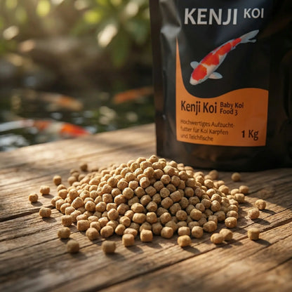 Kenji Koi Baby Koi Food 3 Größenvergleich