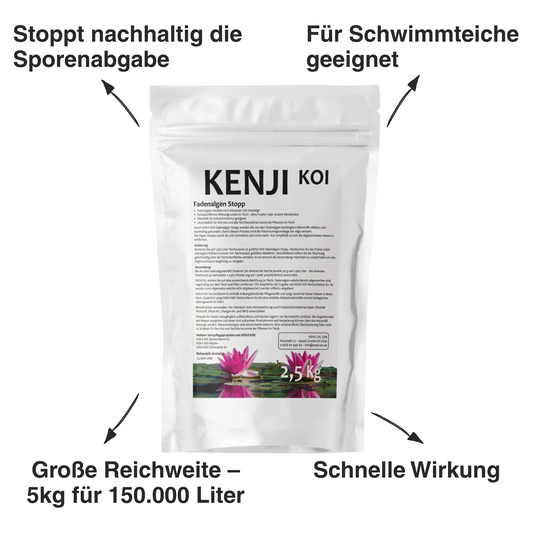 KENJI KOI Fadenalgen Stopp 2,5 kg Packung ohne Kupfer