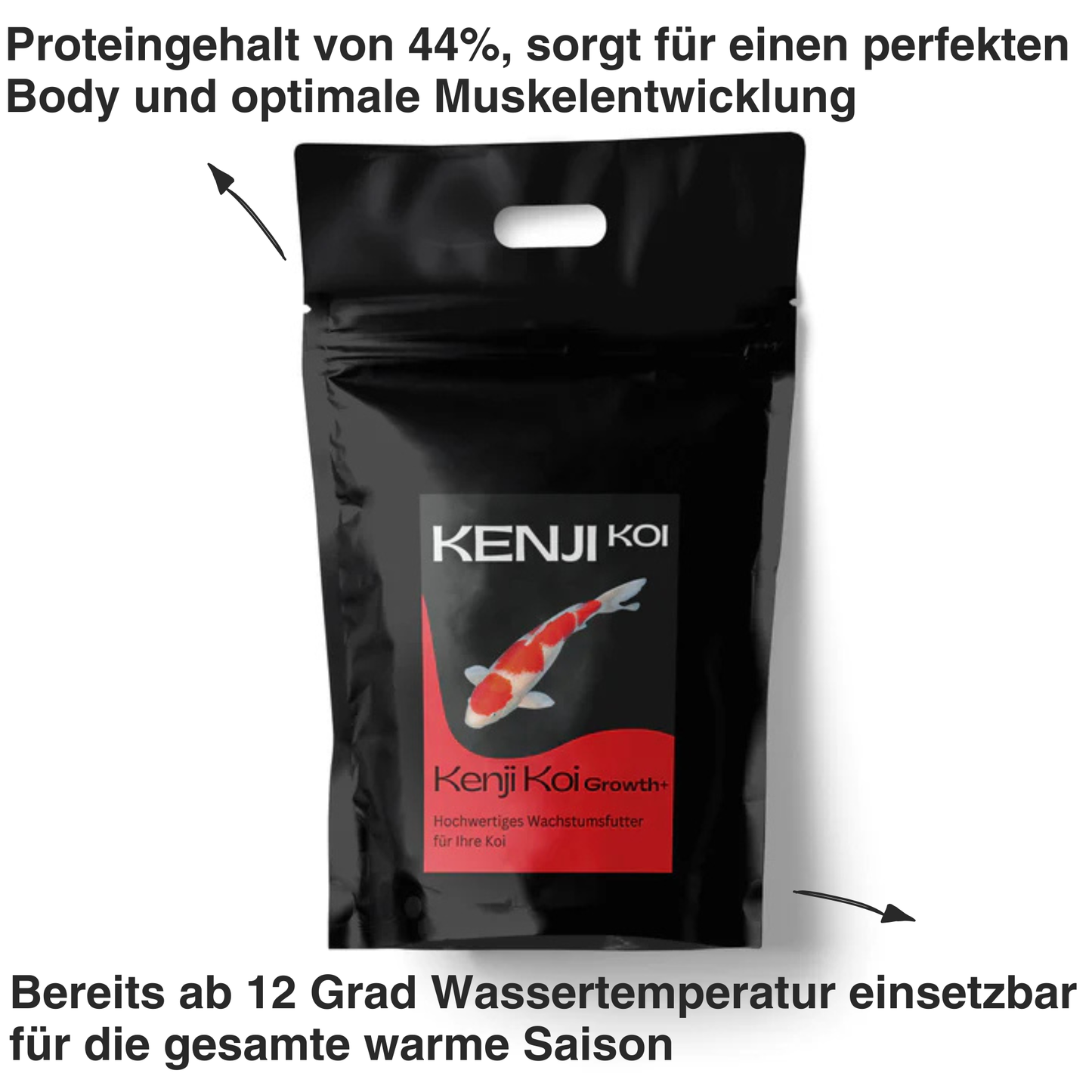 Kenji Koi Growth+ Wachstumsfutter 44% Protein für optimales Koi-Wachstum