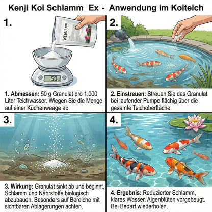 Kenji Koi Schlamm Ex – Biologischer Teichschlammentferner ohne Sauger