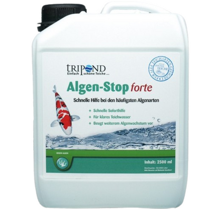 TRIPOND Algen-Stop forte 2,5 Liter – Algenmittel Gartenteich gegen hartnäckige Fadenalgen
