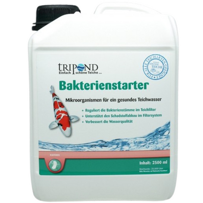 TRIPOND Bakterienstarter 2500 ml – Flüssige Teichbakterien für optimale Filterleistung