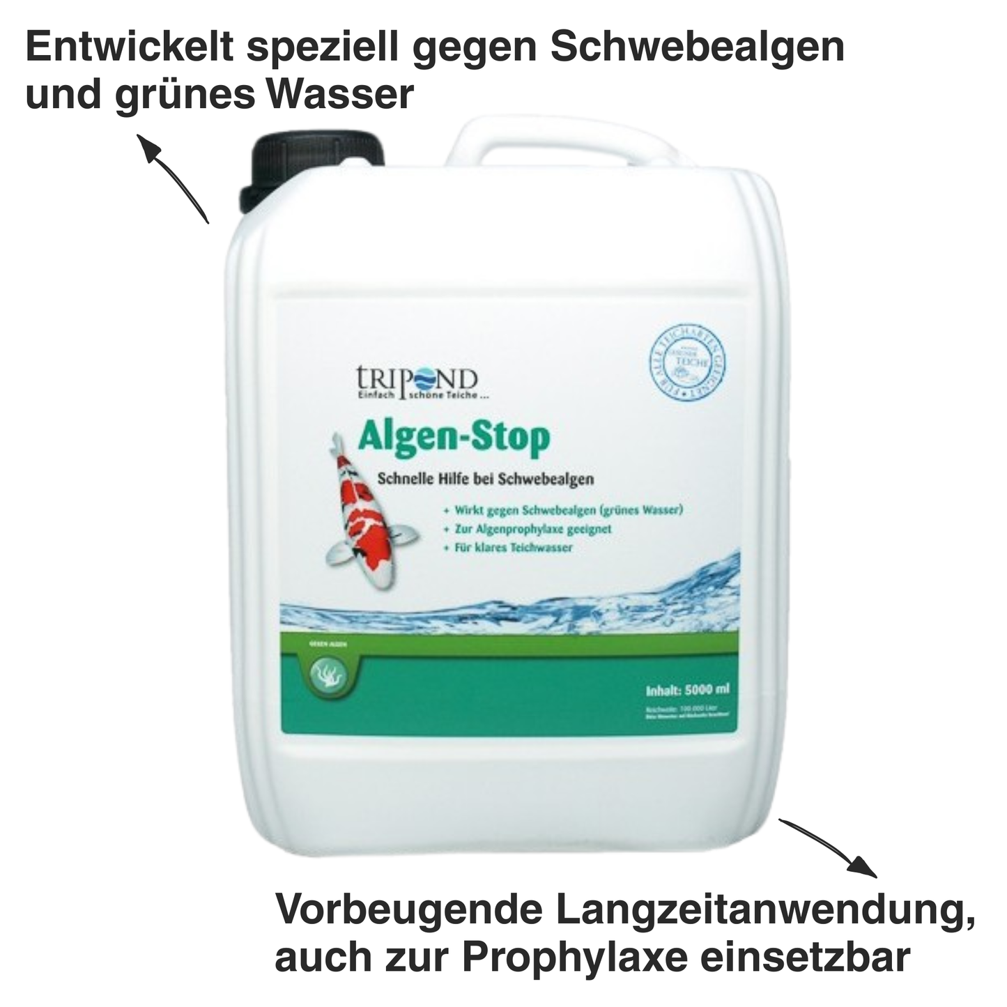 Algen Stop - Speziell gegen Schwebealgen entwickelt (grünes Wasser)