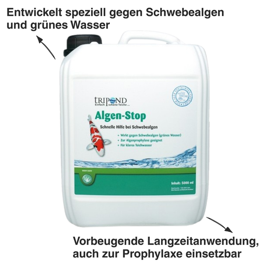 Algen Stop - Speziell gegen Schwebealgen entwickelt (grünes Wasser)