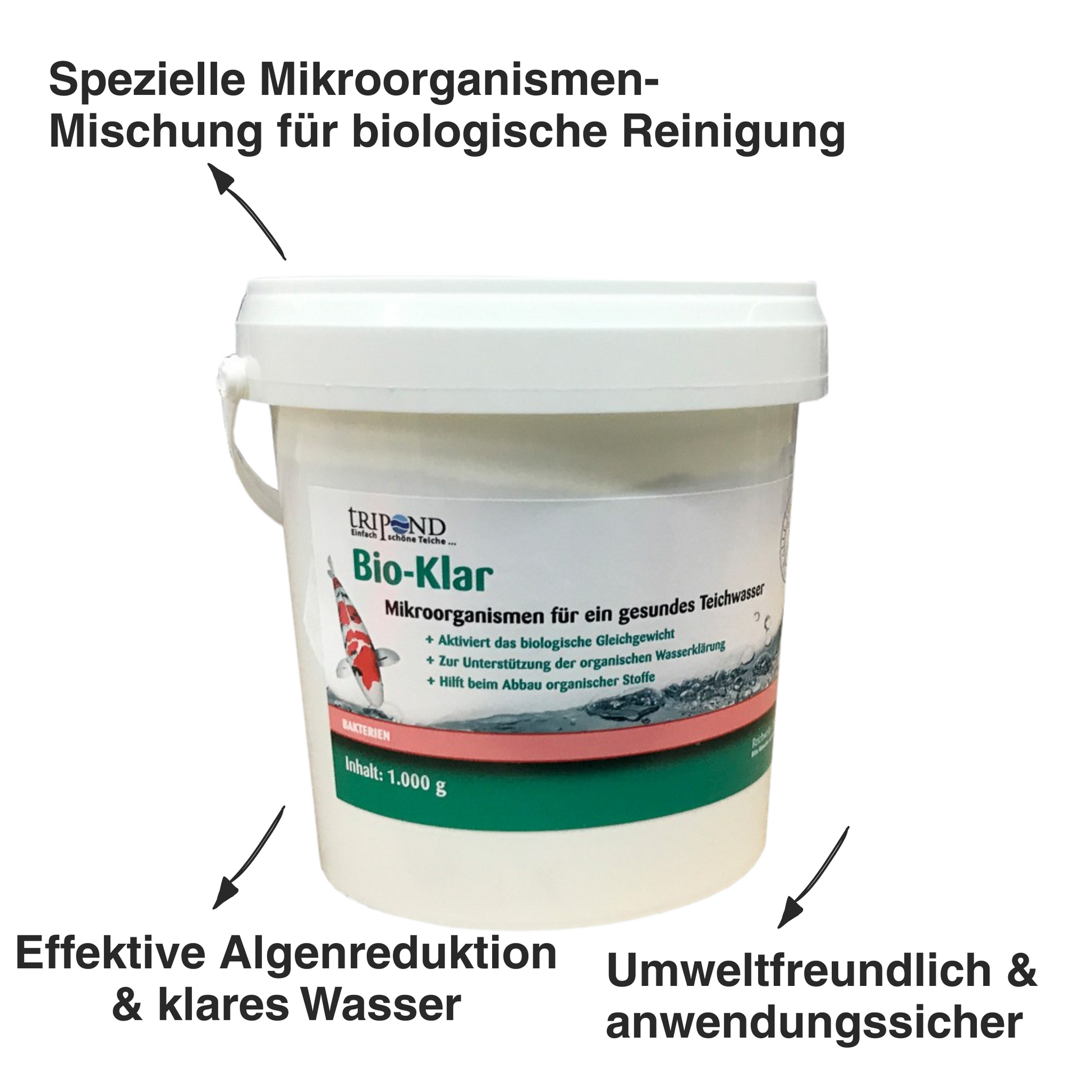 Tripond Bio Klar 1 kg Packung natürliche Wasserbakterien