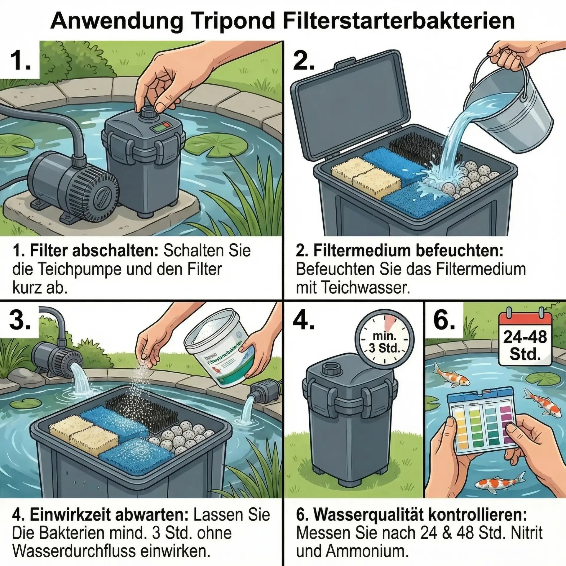 Tripond Filterstarterbakterien Anwendung
