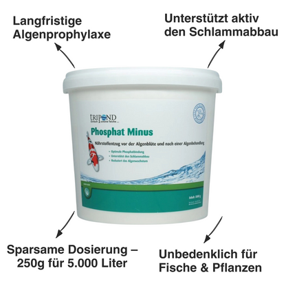 TRIPOND Phosphat Minus 5 kg – Natürlicher Phosphatbinder für 100.000 Liter Teichwasser