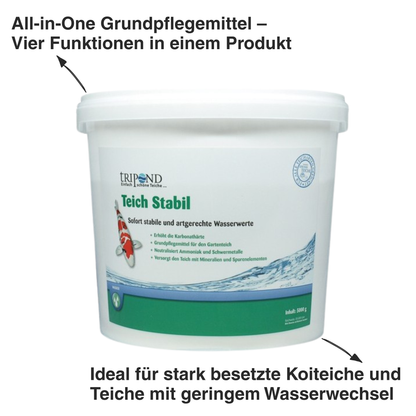TRIPOND Teich Stabil 5 kg – pH-Wert stabilisieren & weiches Teichwasser aufhärten