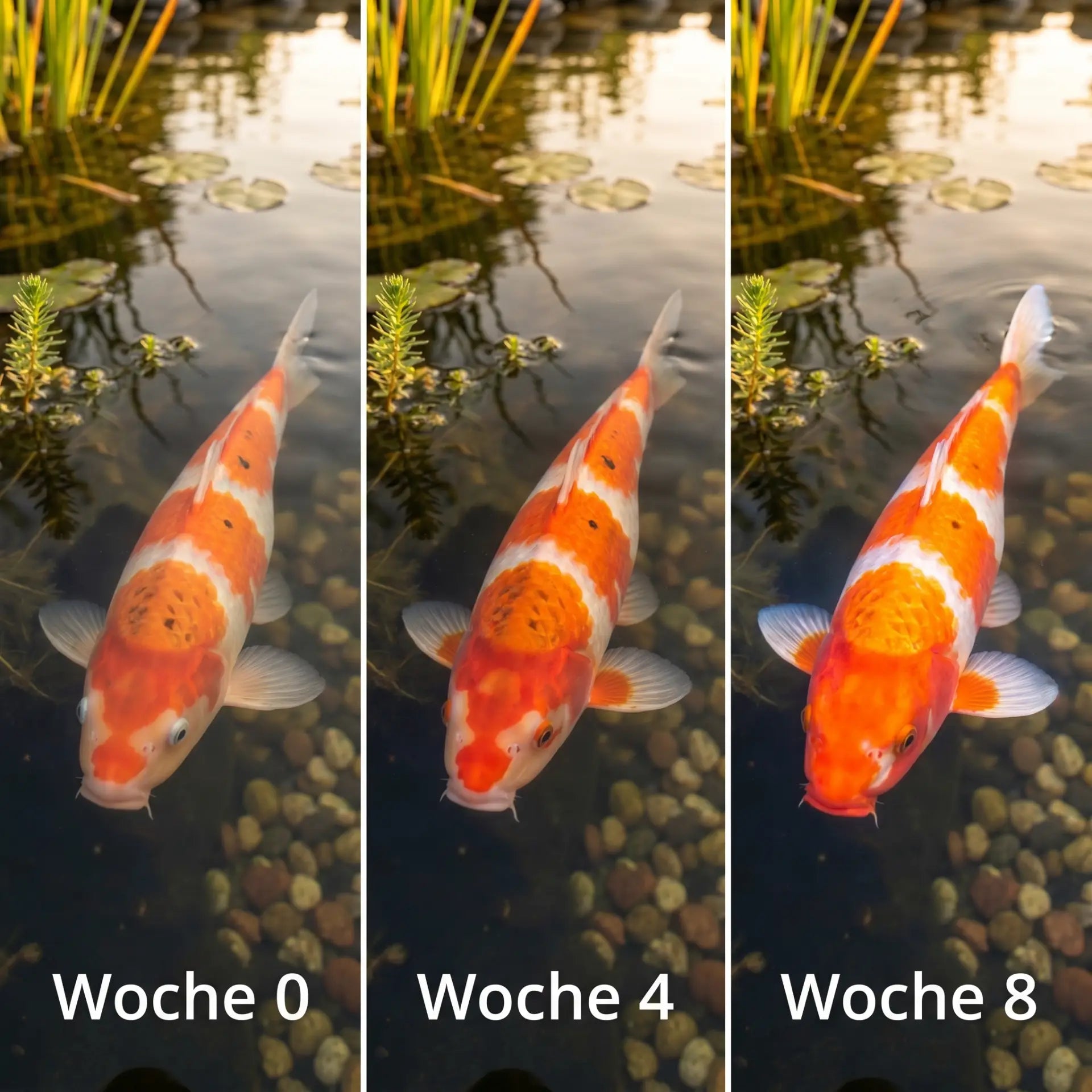 Alpha Color Farbverbesserung Verlauf 4 8 Wochen Koi Ergebnis