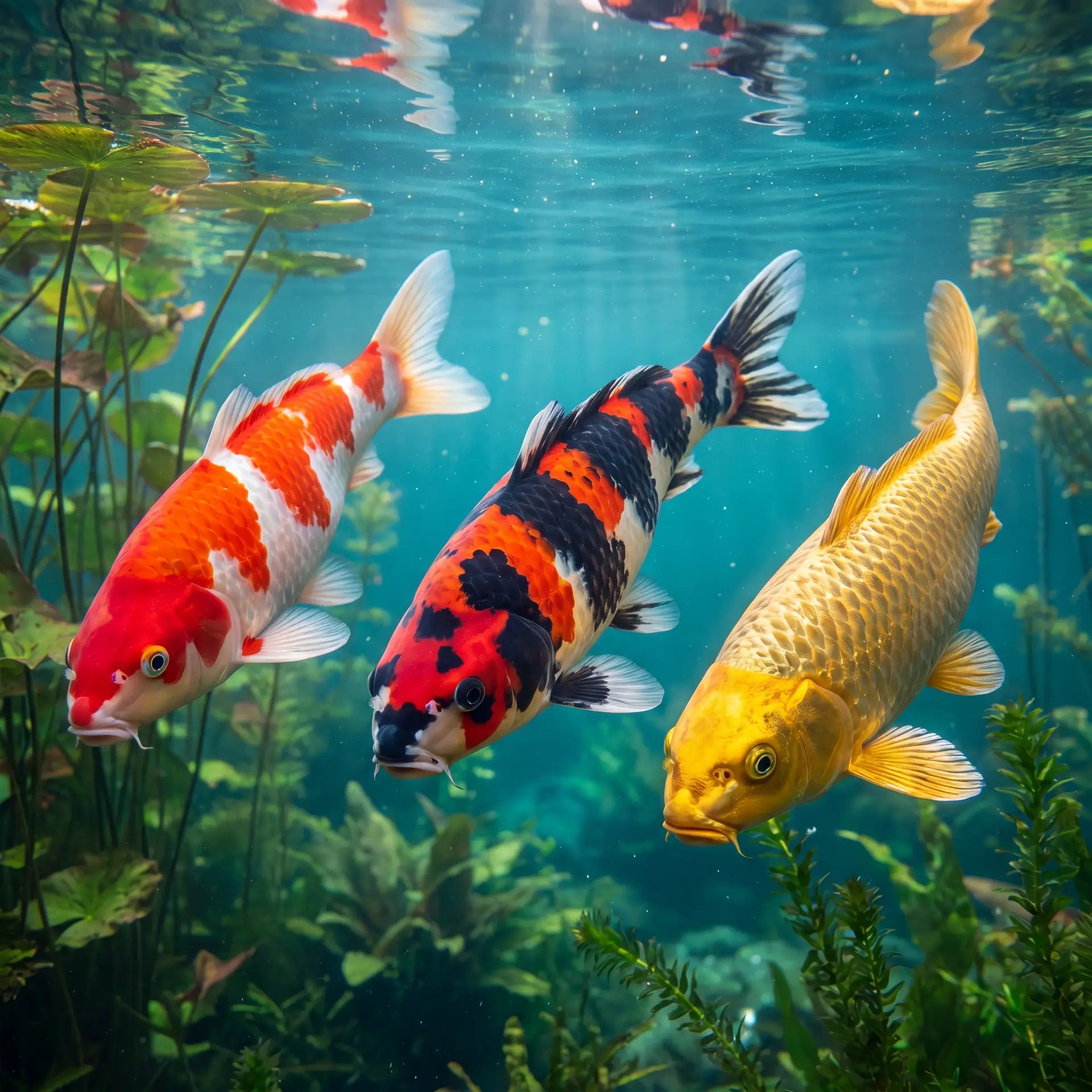 Gesunde und vitale Koi im Teich – starkes Immunsystem durch JPD Fujizakura immunstärkendes Koifutter