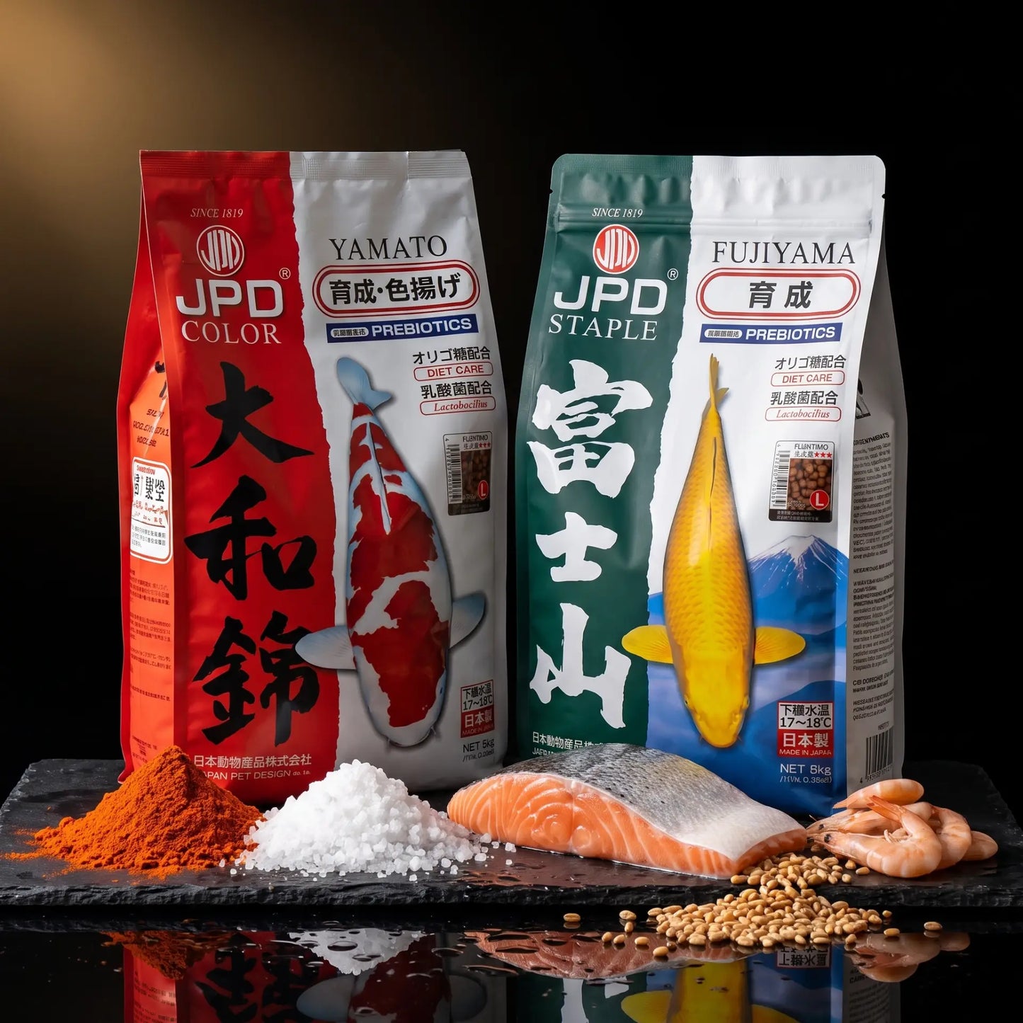 JPD Fujiyama und Yamato Sparset mit natürlichen Zutaten – Lachs, Astaxanthin und Getreide