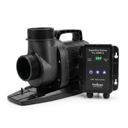 Superflow Techno Pro Teichpumpe mit externem Controller, Variante 50.000 l/h – regelbare Filter- und Bachlaufpumpe für Großanlagen