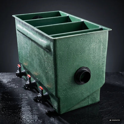 Tripond GFK Reihenfilter – Mehrkammerfilter für Koiteiche bis 30.000 L – AI GENERATED / KI-GENERIERT