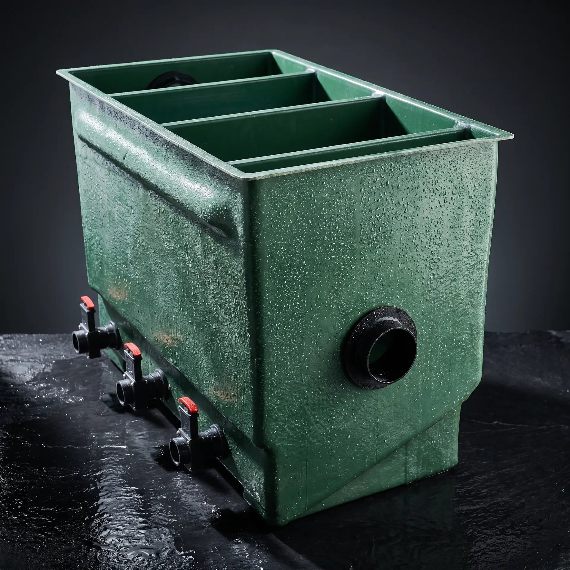 TRIPOND GFK Reihenfilter 3-Kammer – Mehrkammerfilter für Koi- und Gartenteiche bis 20.000 Liter