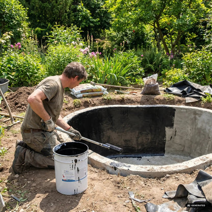 Tripond Teichfolie Flüssig – Nahtlose Bitumen-Abdichtung für Teiche